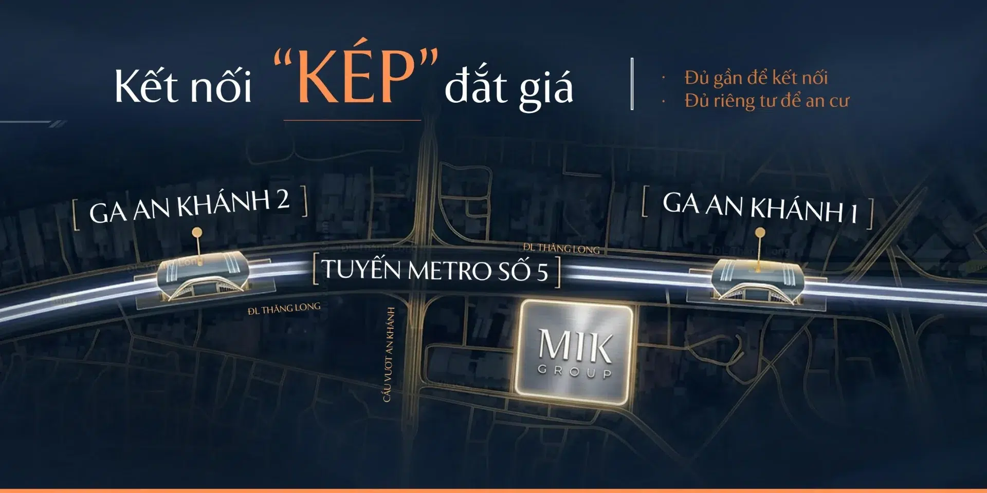 Imperia Sky Park 位於5號捷運線的兩個車站之間