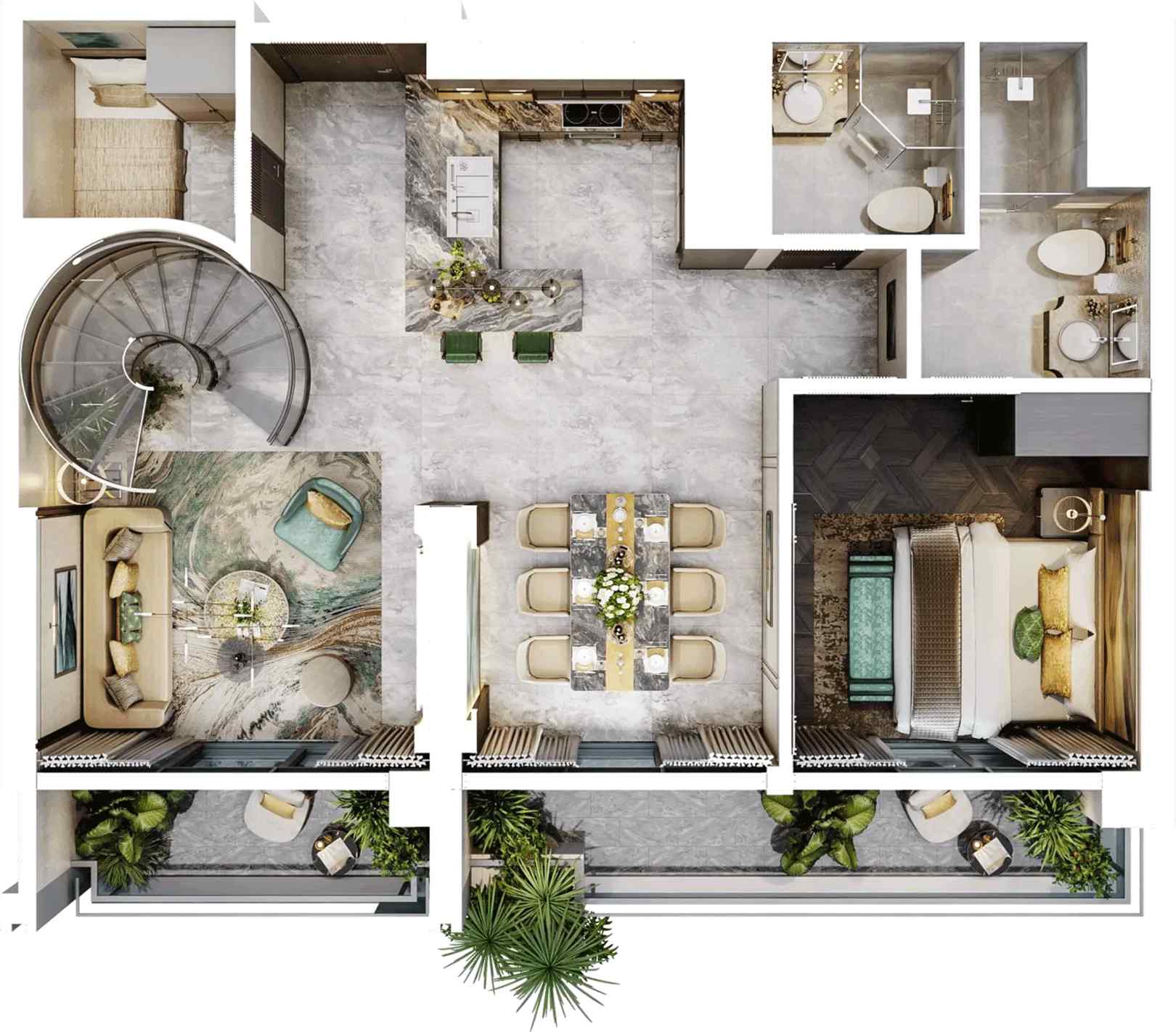 Celestine Westlake複式公寓設計 - 第1層