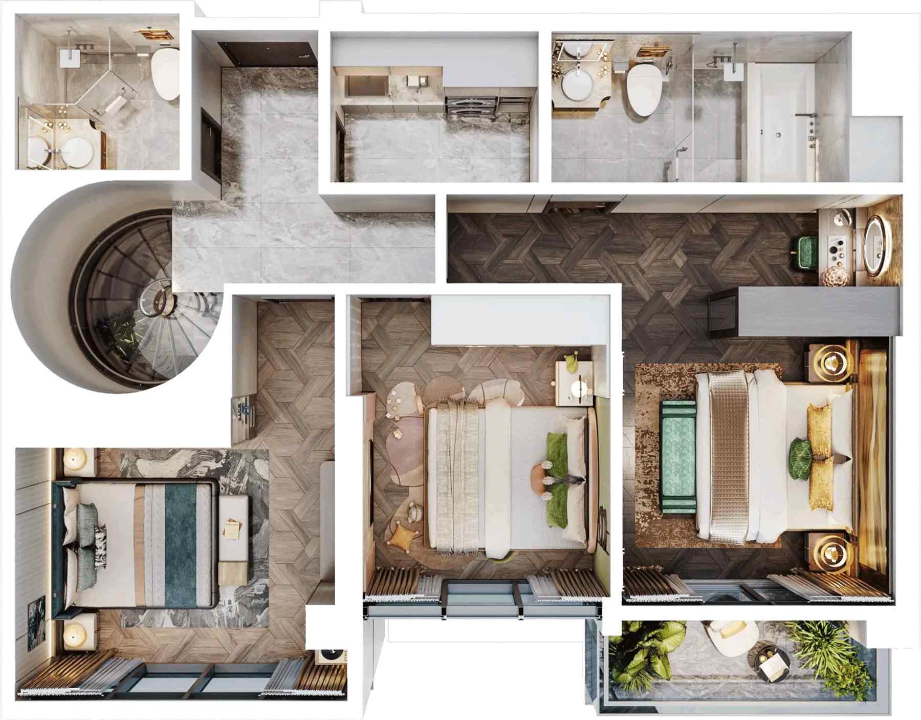 Celestine Westlake複式公寓設計 - 第2層