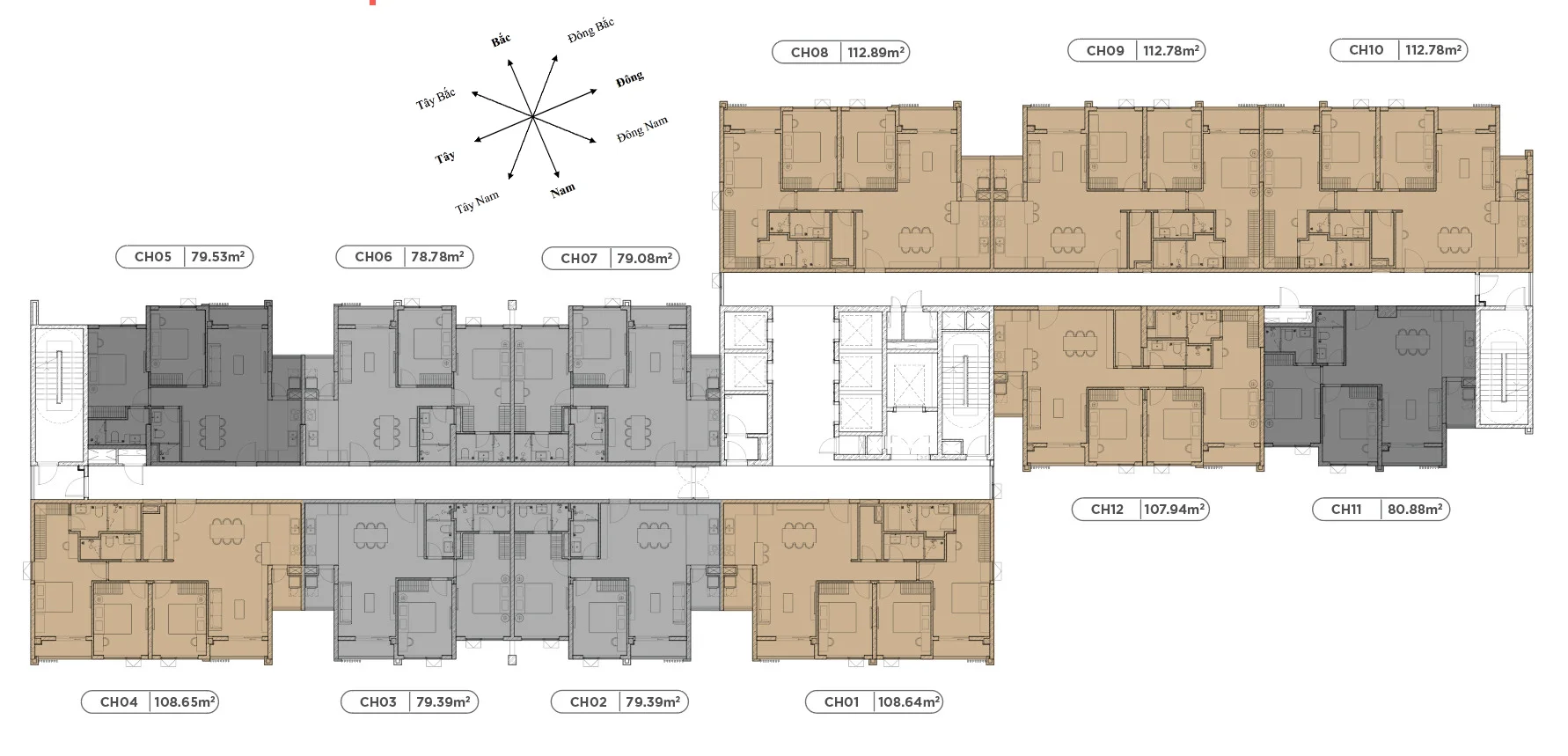 平面規劃 Hoàng Thành Pearl