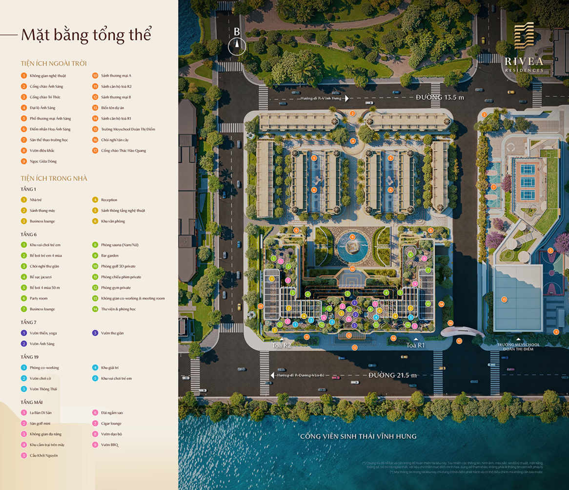 Rivea Hanoi 設施平面圖