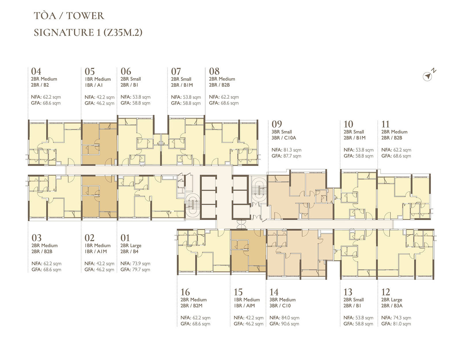 S1 棟平面圖 - Lumi Signature 分區