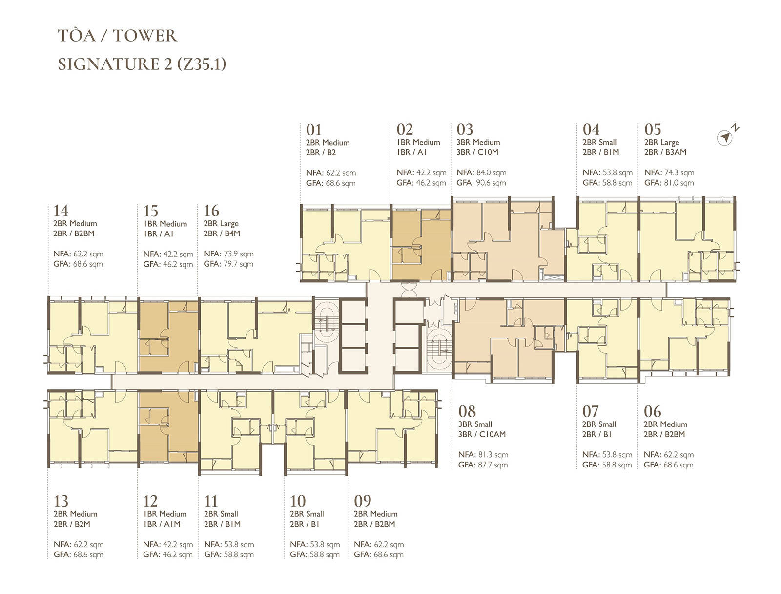 S2 棟平面圖 - Lumi Signature 分區
