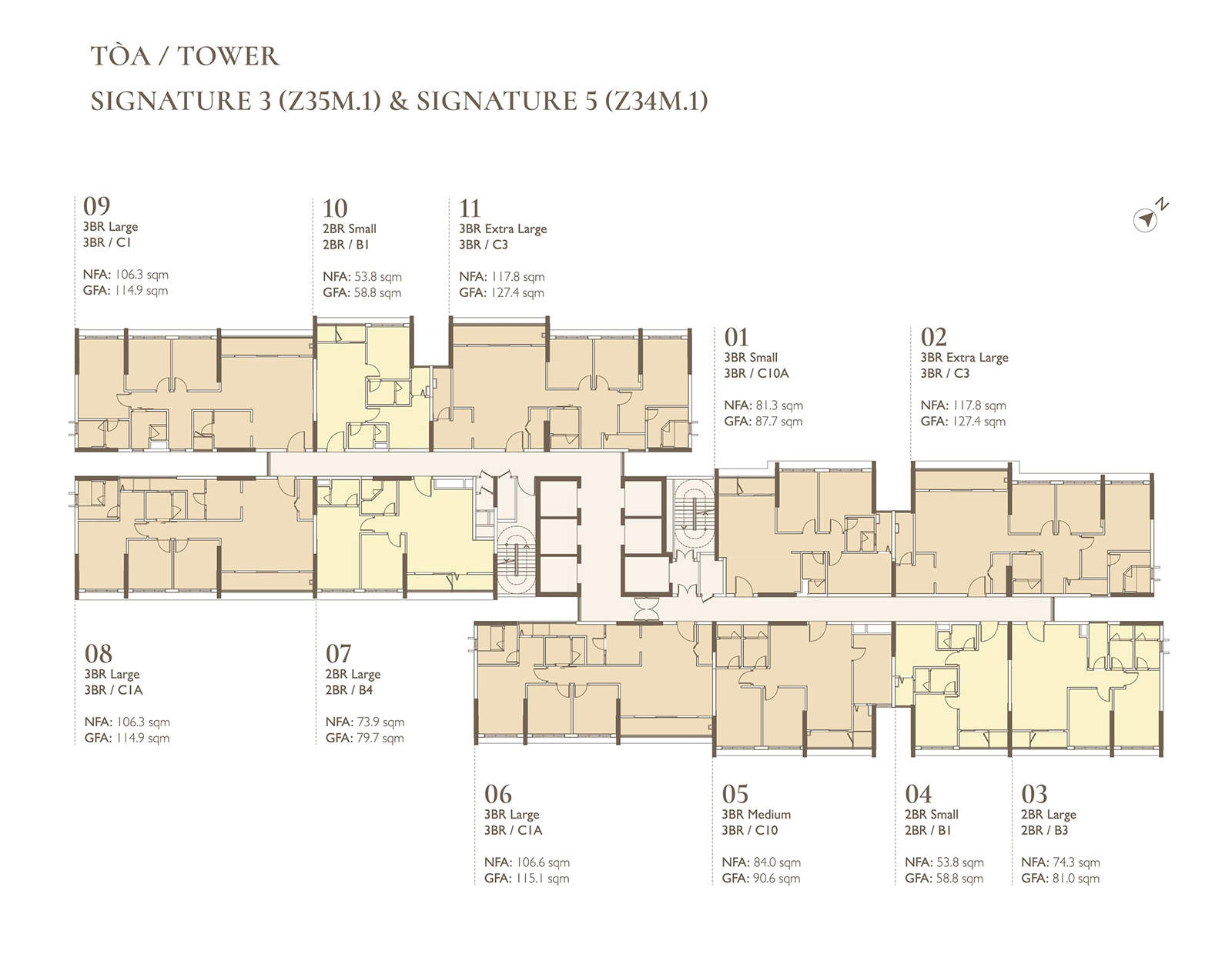 S5 棟平面圖 - Lumi Signature 分區