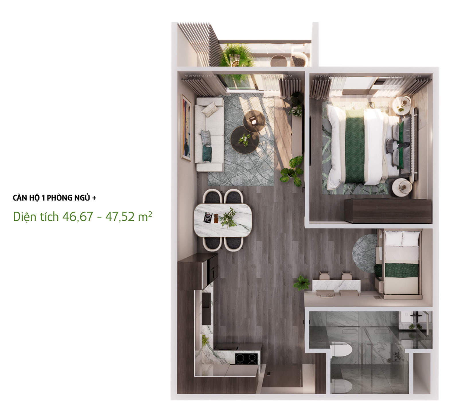 The Parkland 建案 - 1房公寓設施