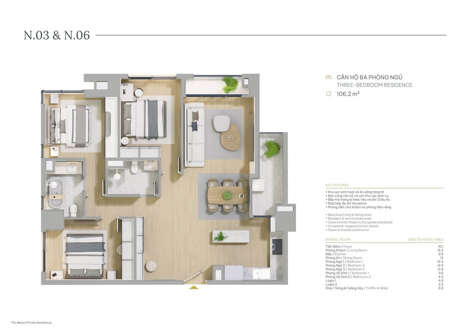 The Nelson Private Residences 公寓設計