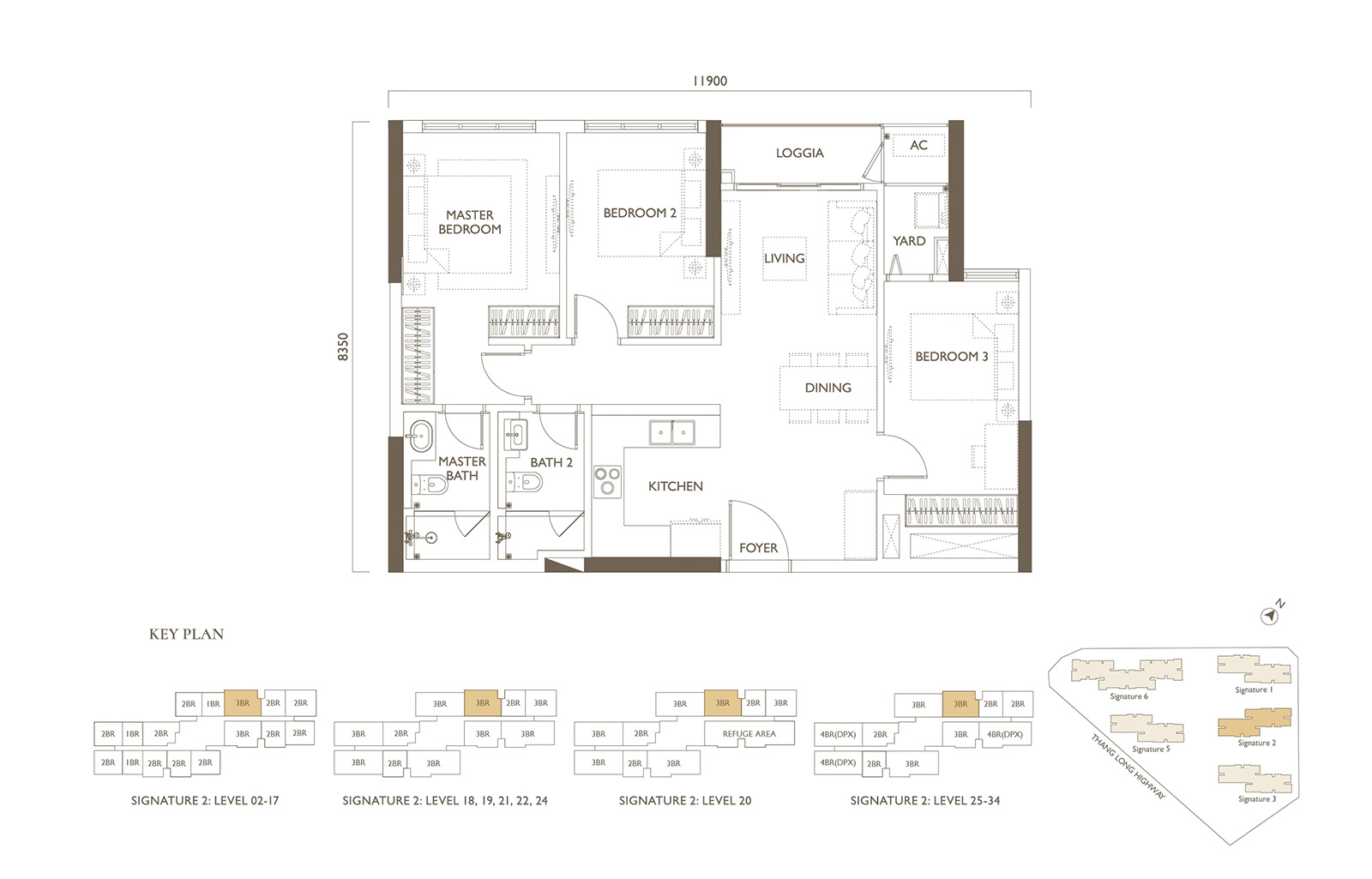 3 房公寓設計 Lumi Hanoi