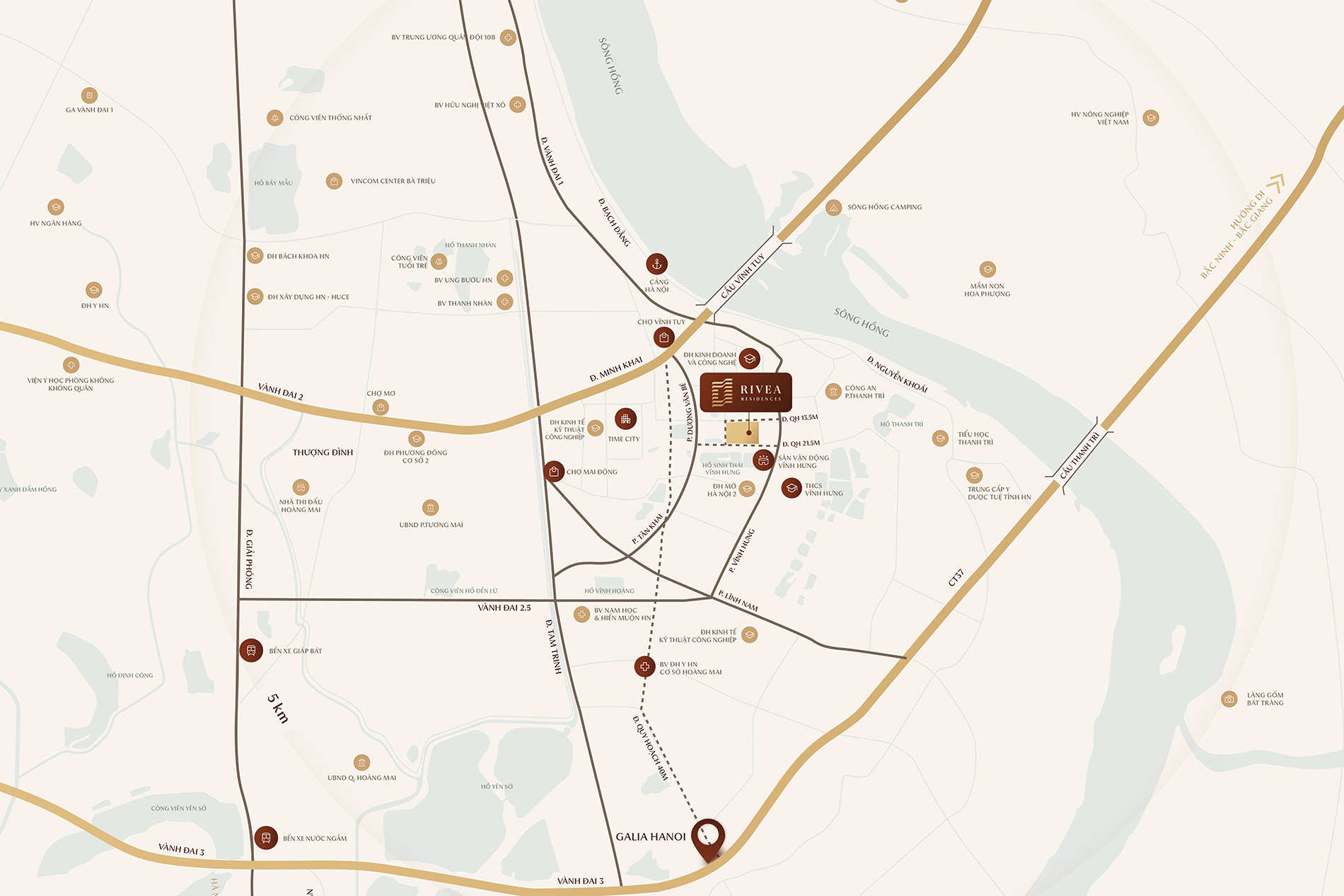 Rivea Hanoi 建案位置